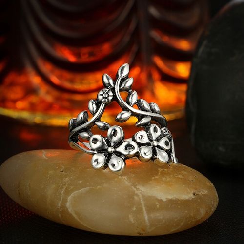 Srebrny ZESTAW PIERŚCIONKÓW RETRO PUNK BOHO 82 na Arena.pl