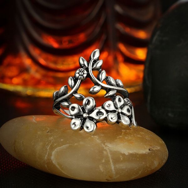 Srebrny ZESTAW PIERŚCIONKÓW RETRO PUNK BOHO 82 zdjęcie 6