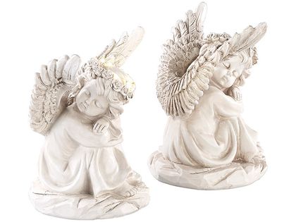 Rzeźba solarna śpiące aniołki Lunartec
