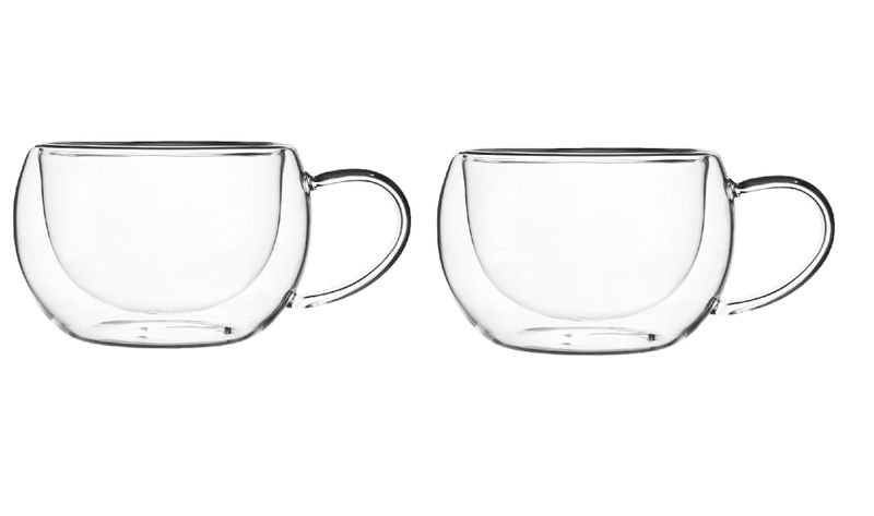 FILIŻANKA Z PODWÓJNĄ ŚCIANKĄ SZKLANKA 280ML 2SZT zdjęcie 4