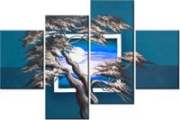 140CM 70 OBRAZ LAZUROWY ZACHÓD SŁOŃCA ŚCIENNY