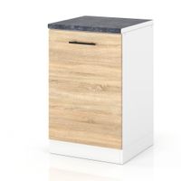 Szafka Kuchenna Stojąca Z Blatem Modułowa 50cm Spremium Dąb Sonoma