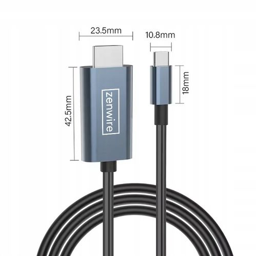 Kabel Adapter Przejściówka USB-C HDMI 4K 60Hz MHL DEX do Telefonu Macbooka na Arena.pl