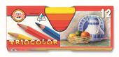 KREDKI TRIOCOLOR 3152 12KOL. TRÓJKĄTNE GRUBE 4914