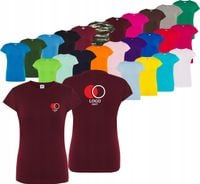 damska KOSZULKA T-shirt HAFT TWOJE LOGO NAPIS firmowa reklamowa 20 szt