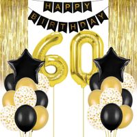 Zestaw balonowy na 60 urodziny złoty duży