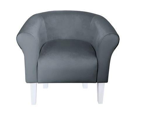 Fotel Milo nogi 20cm białe szary BL14 na Arena.pl