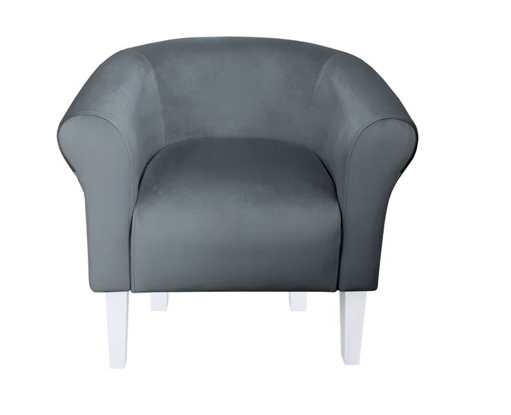 Fotel Milo nogi 20cm białe szary BL14 zdjęcie 2