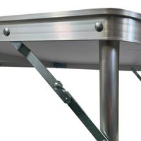 STÓŁ KEMPINGOWY BIWAKOWY TURYSTYCZNY ALUMINOWY STOLIK SC1002 CIEMNE DREWNO