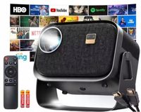 PROJEKTOR PRZENOŚNY RZUTNIK WIFI FULL HD 6000 LM ANDROID TV OBROTOWY