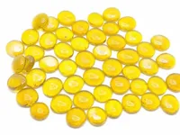 KULKI SZKLANE PŁASKIE KAMIENIE MIODOWE 2CM 45 SZT