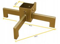 Stojak pod choinkę metalowy w stylu LOFT złoty