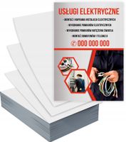 Ulotki A5 reklamowe firmowe USŁUGI ELEKTRYCZNE + PROJEKT GRATIS 5000 szt