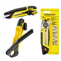 2X STANLEY NOŻYK 18mm Z SYSTEMEM ODŁAMYWANIA, KÓŁKO BLOKUJĄCE