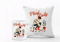 Zestaw PODUSZKA i KUBEK z nadrukiem PREZENT z imieniem PLANT LADY