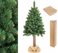 CHOINKA SZTUCZNA NA PNIU ZIELONA SOSNA 160 cm PREMIUM