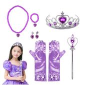 Akcesoria księżniczki fioletowy zestaw małej damy