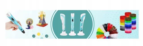 Długopis 3D Zestaw dla Dzieci Drukarka 3 D Pen Magiczny + 210 metrów Wkłady na Arena.pl