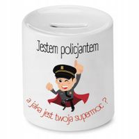 Skarbonka Dla Policjanta Jestem Policjantem Z Nadrukiem Ze Zdjęciem