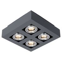 LAMPA sufitowa CASEMIRO IT8002S4-BK/AL Italux metalowa OPRAWA kwadratowy SPOT czarny