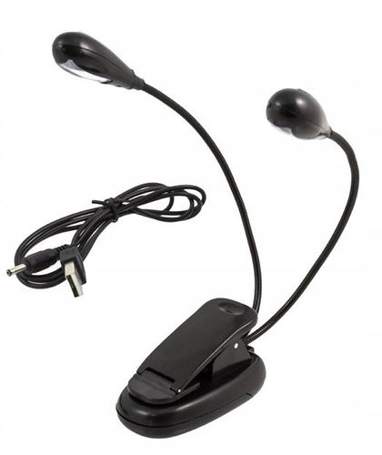 LAMPKA Z KLIPSEM 4 LED CZYTANIA NUT KLIPS PODWÓJNA na Arena.pl