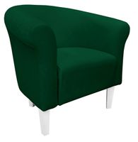 Fotel Milo Mikrofaza 9 zielony nogi 20 białe