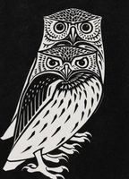 Plakat 13x18cm Two Owls,Julie de Graag  Vintage do Salonu