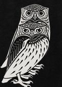 Plakat 13x18cm Two Owls,Julie de Graag  Vintage do Salonu