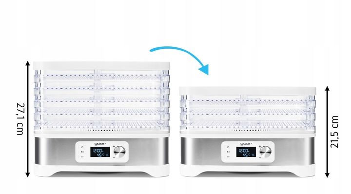 Suszarka do Grzybów OWOCÓW Warzyw Yoer Timer INOX zdjęcie 14