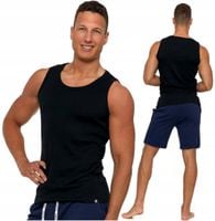 PODKOSZULKA KOSZULKA MĘSKA GŁADKA CZARNA 100 % BAWEŁNA KLASYCZNA MORAJ XL