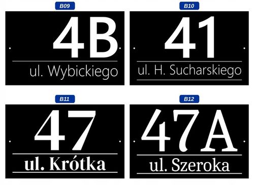 Tabliczka Adresowa CZARNA Duża - METALOWA - UV na Arena.pl