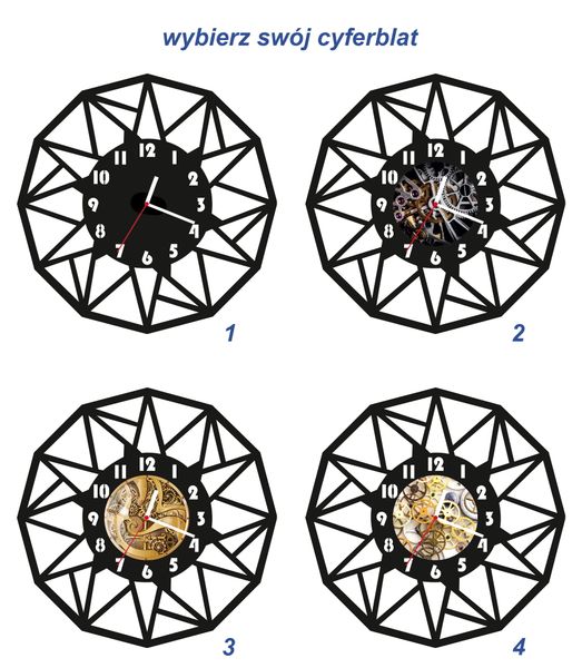 ZEGAR ŚCIENNY GEOMETRIA 38cm M 131.10 zdjęcie 5