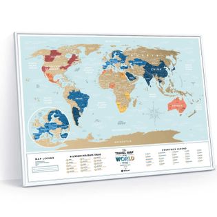 Mapa zdrapka "Travel Map™ Holiday Lagoon World" EN | 1DEA.me