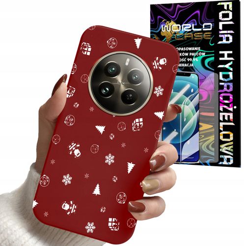 ETUI DO REALME 12 PRO 5G / PRO + - ŚWIĄTECZNE WZORY CHOINKA + FOLIA na Arena.pl