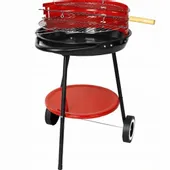 GRILL OGRODOWY OKRĄGŁY WĘGLOWY WIELKI RUSZT ROŻEN KOŁA RUSZT DO ODGRZEWANIA