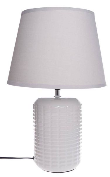 Lampa ceramiczna beżowa prosta zdjęcie 1