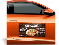 Magnes na samochód reklama magnetyczna 60x30 SMAŻALNIA RYB restauracja