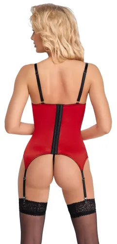 cottelli lingerie haleczka satynowa bez miseczek xl + stringi otwarte na Arena.pl