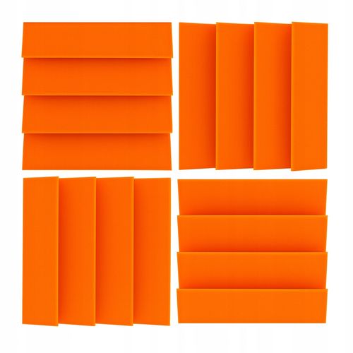 PANEL AKUSTYCZNY WYGŁUSZAJĄCY WAVE 30x30x5,5 CM - pomarańczowy na Arena.pl