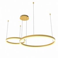 ŻYRANDOL LED MUNDO REGULOWANY 36W 4500LM PILOT RF ZŁOTY