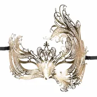 easytoys maskarada metalowa mask gold z kryształkami elegancka