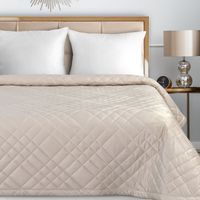 Narzuta pikowana RIA6 170X210 cm kremowa stylowa i funkcjonalna