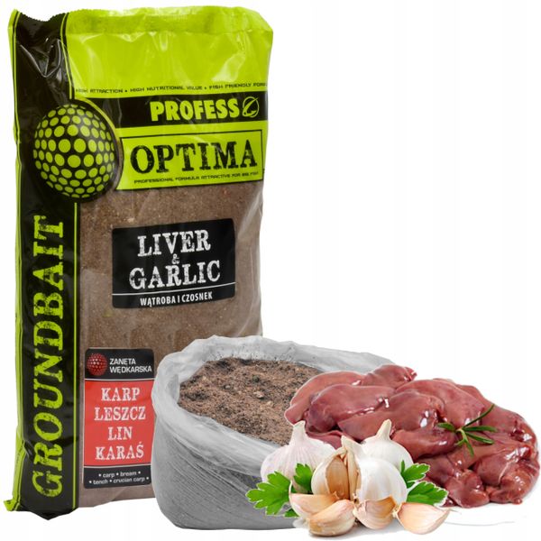 Zanęta Wędkarska PROFESS OPTIMA Wątroba Czosnek 1g zdjęcie 1