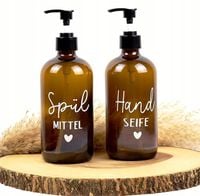 2x Szklany ręczny dozownik mydła do rąk i naczyń, kuchnia, łazienka 500ml