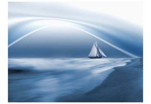 Fototapeta - Lonely sail drifting 200x154 na Arena.pl