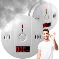 CZUJNIK CZADU DYMU TLENKU WĘGLA LCD DETEKTOR CO LCD WYKRYWACZ BEZPRZEWODOWY