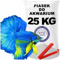 Biały drobny piasek kwarcowy do akwarium 25 KG