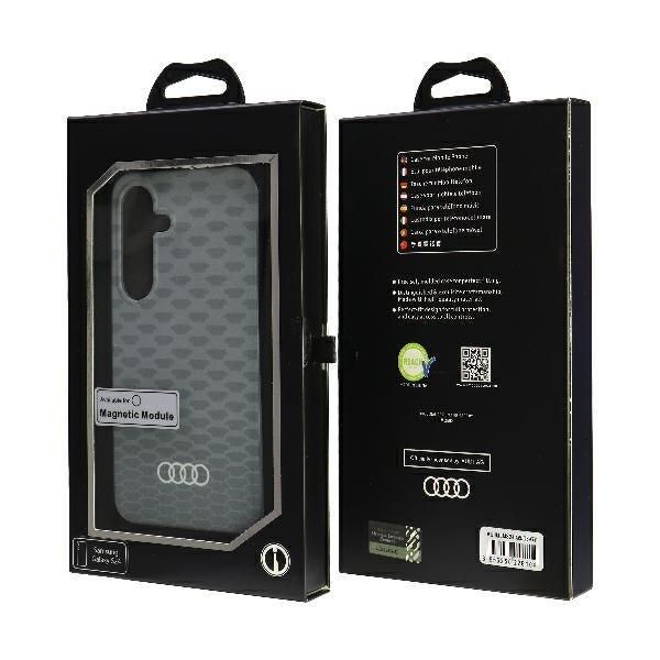 Audi IML Pattern MagSafe Case S24 S921 szary/gey hardcase zdjęcie 7