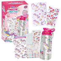 Zestaw Kreatywny Butelka Bidon Do Przyzdabiania Naklejki Diamenciki Koniki