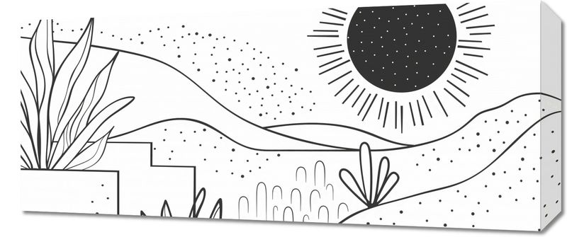 Obraz 70x30cm Linearny Pejzaż zdjęcie 1